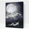 Vymalujsisam.sk Maľovanie podľa čísiel - Vládkyňa mesiaca Veľkosť: 40x60cm, Rám: Na plastovej doske