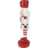 Clayre & Eef Bielo-červená dekorácia soška Luskáčik - 11*6*37cm - Clayre & Eef