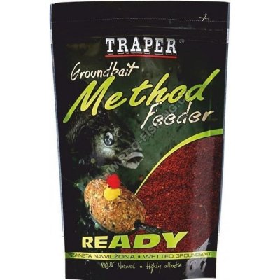 Vnadící směs Traper Method Feeder Ready Jahoda 750g