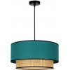 Duolla | Duolla - Luster na lanku BOHO 1xE27/15W/230V pr. 45 cm tyrkysová/ratan | DU84335