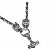 Náhrdelník z chirurgickej ocele Thorov reťaz - Mjölnir Šakal - Bez přívěsku Mjölnir / 65 cm