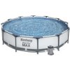 Bazén Bestway s konštrukciou 3,66 x 0,76m svetlo šedý s kartušovou filtráciou