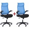 Kancelárske kreslo LUCKY 1+1 ZADARMO, modrá