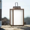 Les Jardins Tradition teakový LED solárny lampáš Výška 40 cm - TECK232
