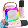 PRENOSNÝ REPRODUKTOR KARAOKE SADA RGB BLUETOOTH 2 MIKROFÓNY USB JACK