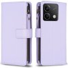 Peňaženkové kožené puzdro 9 Slots na Xiaomi Redmi Note 13 4G - Svetlo fialová