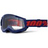 Motokrosové okuliare 100% Strata 2 New Blue-Red modro-červená, číre plexi