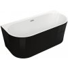 Polimat Sola I voľne stojaca akrylátová vaňa, čierny lesk Dĺžka vane: 160 cm, 00365