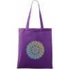Mandala zelenožlutá - Taška bavlnená - 42 x 38 cm ( Fialová )