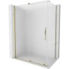 Mexen Velar, sprchový kút s posuvnými dverami 150 x 90 cm, 8mm sklo námraza, zlatá lesklá, 871-150-090-31-50