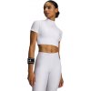 Dámske tričko Under Armour HeatGear Crop Mock SS White/Halo Gray S