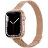 AppleKing tenký kovový remienok milánsky ťah pre Apple Watch 42mm / 41mm / 40mm / 38mm - zlatoružový - možnosť vrátiť tovar ZADARMO do 30tich dní