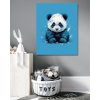 ZUTY Obrazy na stenu - Panda v modrých tónoch Rámovanie: vypnuté plátno na rám, Rozmer: 80x100 cm