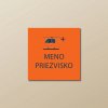Nažehľovacie menovky na oblečenie (Kopírovat) - 3ks, Štvorec 2,3 × 2,3 cm, Helikoptér, Oranžová