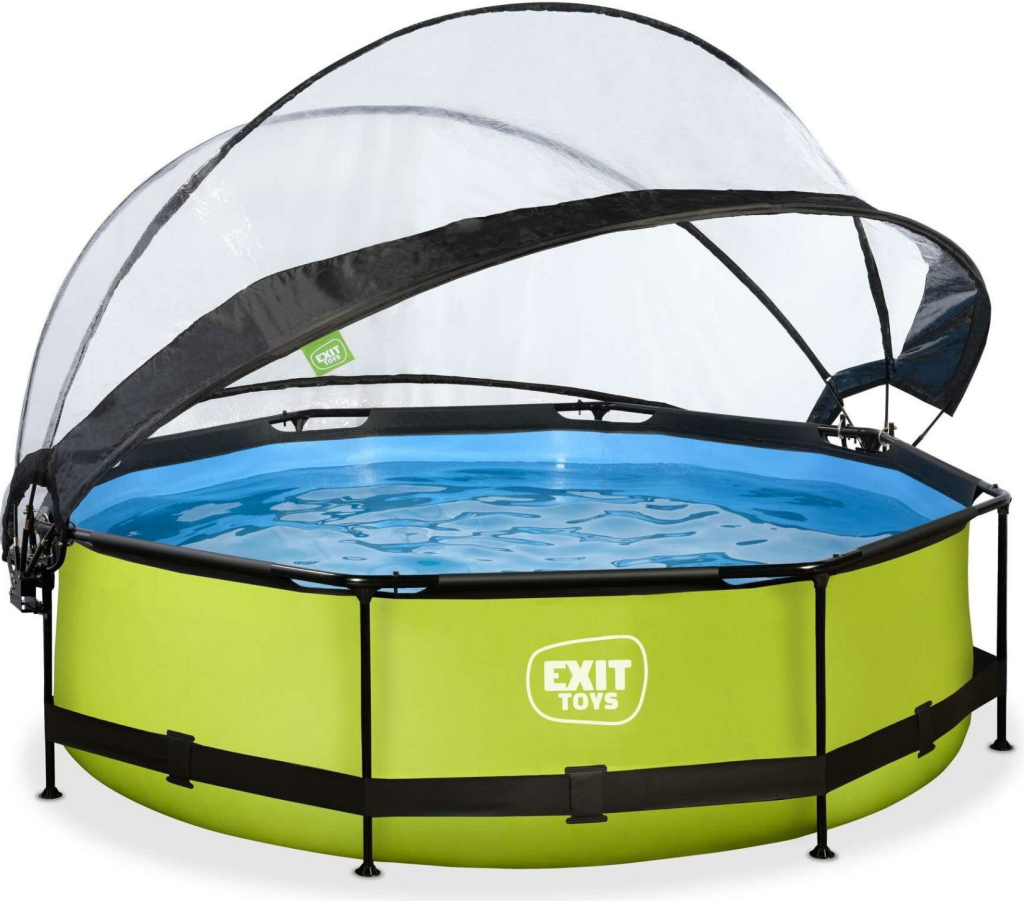 Exit Toys Lime s kartušovou filtráciou a kupolou 300x76 cm zelená
