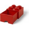 LEGO® úložný box s šuplíkem 25 x 25 x 18 cm červená