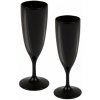 Poháre na šampanské Camp4 čierna 2 ks