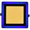 LED panel mini zapustený štvorcový 9W-DUO-WW,B teplá biela-modrá