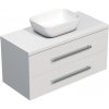 Kúpeľňová skrinka s doskou SAT Cube Way 100x53x46 cm biely lesk CUBE461003BISAT45