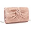 Miss Lulu spoločenská koktailová kabelka s uzlom - ružová