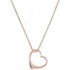Náhrdelník v tvare srdca z ružového zlata KLENOTA K0440014