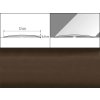 Prechodové lišty A73 - SAMOLEPIACE šírka 12 x výška 0,65 x dĺžka 100 cm - bronz