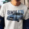 Tričko s potlačou BMW E36 Dámsky Biela S