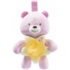 Chicco Goodnight Bear svietiaci medvedík nočné svetielko ružové