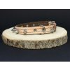 Palkar obojok z kože hladenice pre psov zdobený hrotmi 35 cm x 14 mm prírodný (Palkar obojok z kože hladenice pre psov zdobený hrotmi 35 cm x 14 mm prírodný)