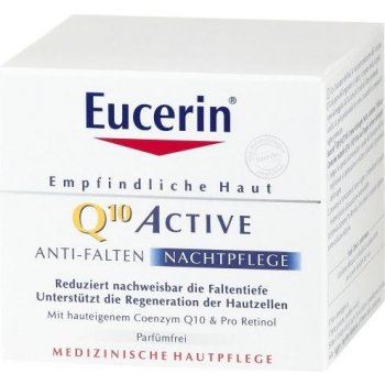 Eucerin Q10 Active regeneračný nočný krém proti vráskam pre všetky typy citlivej pleti 50 ml