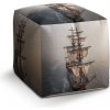 Sablio Taburet Cube Plachetnica na pokojnom mori - 40x40x40 cm