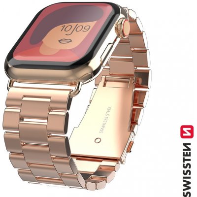 Kovový Remienok Swissten pre Apple Watch 38-40 mm ružovozlatý 46000303
