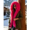 Fashionweek Zimná exkluzívna bundička parka s kožušinkou FA6205 Veľkosť: M