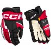 Hokejové rukavice CCM Tacks XF PRO Black/Red/White Senior 13 palcov
