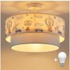 Brilagi-LED Detský prisadený luster BOBO 1xE27/60W/230V pr.40cm krém./modrá/medvedík 8590828051237 + záruka 3 roky zadarmo