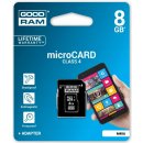 GOODRAM microSDHC 8GB class 4 + adapter M40A-0080R11