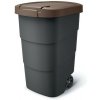Popolnica Prosperplast Wheeler 90 l antracit s hnedým vekom