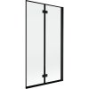 MEXEN - MIST vaňová zástena 100x150 cm 6mm 2-s, čierna, okraj, pravá 8A9-100-002-70-70-P