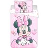 JERRY FABRICS Posteľná bielizeň Minnie Púdrovo ružová detská Bavlna, 100/135, 40/60 cm