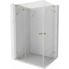 Mexen Lunar L Duo sprchovací kút s otváracími dverami 115 x 70 cm, číry, zlatý - 834L-115L-070P-50-00