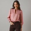 Blancheporte blúzka so žabkovaním ružové drevo