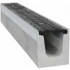 Odvodňovací betónový žľab BIELBET B125 s liatinovou mrežou 1000 x 145 x 160 mm