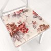 Biante Zamatový štvorcový podsedák Tamara TMR-017 Červené pivonky na pieskovom - 38x38x3 cm