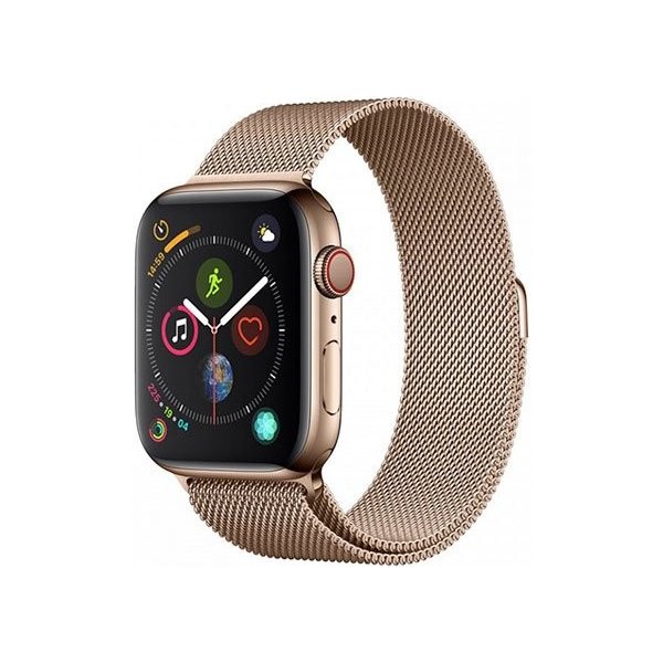 Remienok k inteligentným hodinkám Devia Apple Watch Elegant Series Milanese Loop 44/45/49mm - Gold 6938595325090