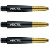 Násadky na šípky Winmau Vecta krátke 35mm, čierny plast, zlatý hliníkový top