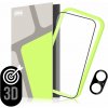 Ochranné sklo Tempered Glass Protector 3D pre iPhone 16 + sklo na kameru + aplikátor (Case Friendly) (TGR-IP16-IF)