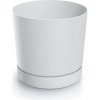 Prosperplast Kvetináč TUBO P s miskou 14,8 cm biely
