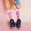 PEGADA SOCKS Vrúbkované ponožky Pegada Girl Power Pink Veľkosť: EUR 36-44