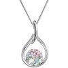 Evolution Group Strieborný náhrdelník so Swarovski kryštálmi kvapka 32075.3 sakura, darčekové balenie