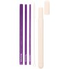 Ecocare Ekologické kovové slamky cestovná sada Fialové 3 ks